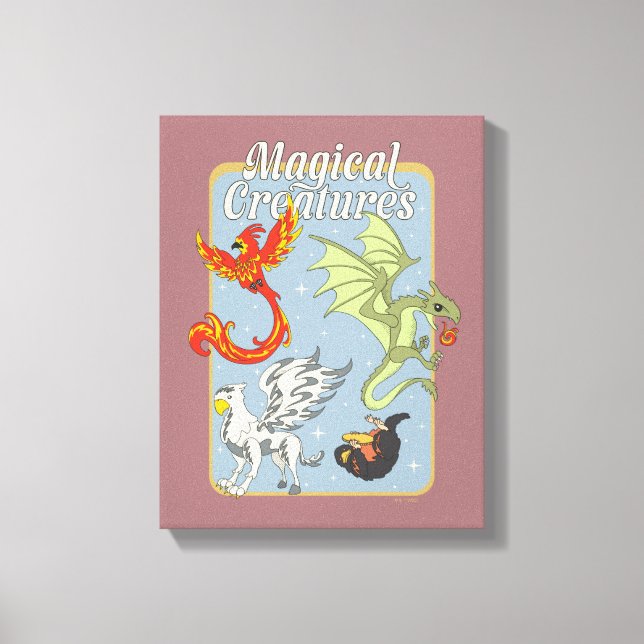 Magical Creatures Vintage Graphic Canvas Print (Front)