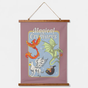 Magical Creatures Vintage Graphic Hanging Tapestry