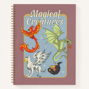 Magical Creatures Vintage Graphic Notebook