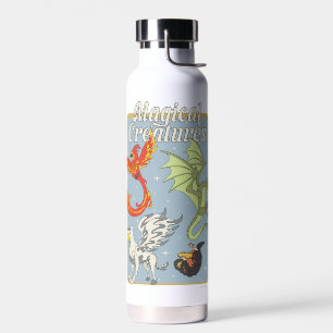 Magical Creatures Vintage Graphic Water Bottle