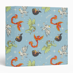 Magical Creatures Vintage Pattern Binder