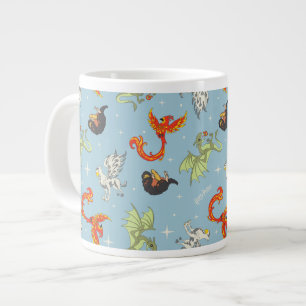 Magical Creatures Vintage Pattern Large Coffee Mug