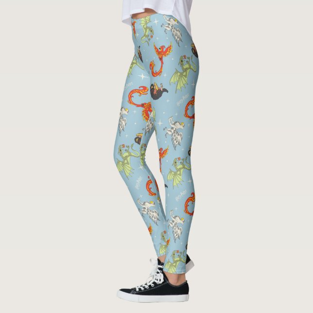 Magical Creatures Vintage Pattern Leggings (Left)