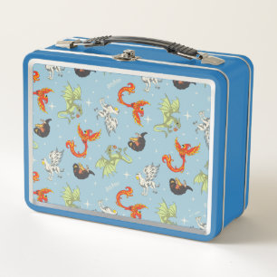 Magical Creatures Vintage Pattern Metal Lunch Box