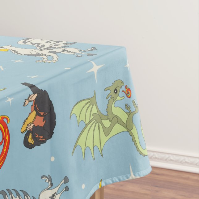 Magical Creatures Vintage Pattern Tablecloth (In Situ)