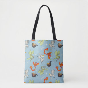Magical Creatures Vintage Pattern Tote Bag