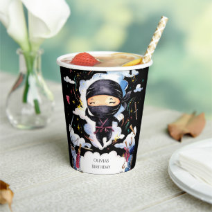 Magical Custom Ninja Birthday Paper Cups