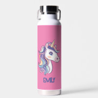 Magical Cute Sparkly Pastel Unicorn with Kids Name