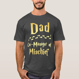 Magical Dad Manager of Mischief Birthday Family Ma T-Shirt