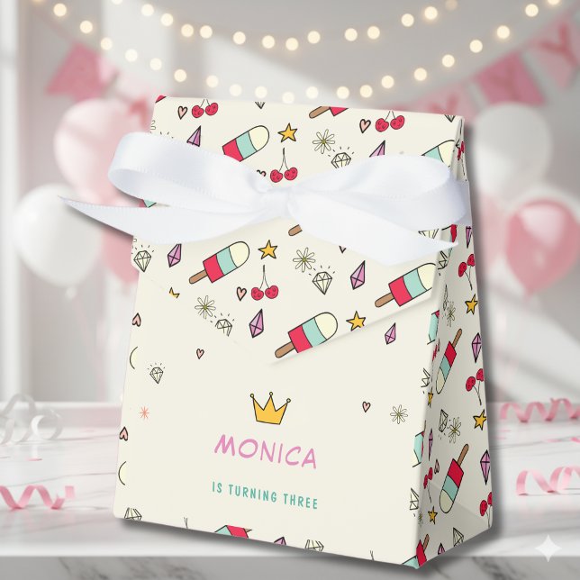 Magical day cats rabbits unicorns kids birthday favor box (Creator Uploaded)