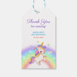 Magical Day Rainbow Stars Unicorn Birthday Gift Tags