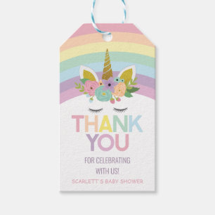 Magical Day Unicorn Rainbows Baby Shower Favour Gift Tags