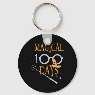 Magical Days Of School 100th Day Teacher Students Keychain