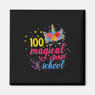 Magical Days Unicorn Kids Costume 100th Day Of Sch Magnet