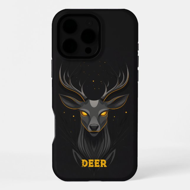 Magical Deer Black iPhone Case (Back)