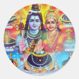 MAGICAL DEITIES OF HINDUISM CLASSIC ROUND STICKER