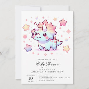 Magical Dino Dinosaur Baby Shower Invitation