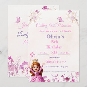 Magical Disney Princess Birthday Card for Girls