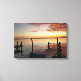 Magical Dock Sunset  Canvas Print