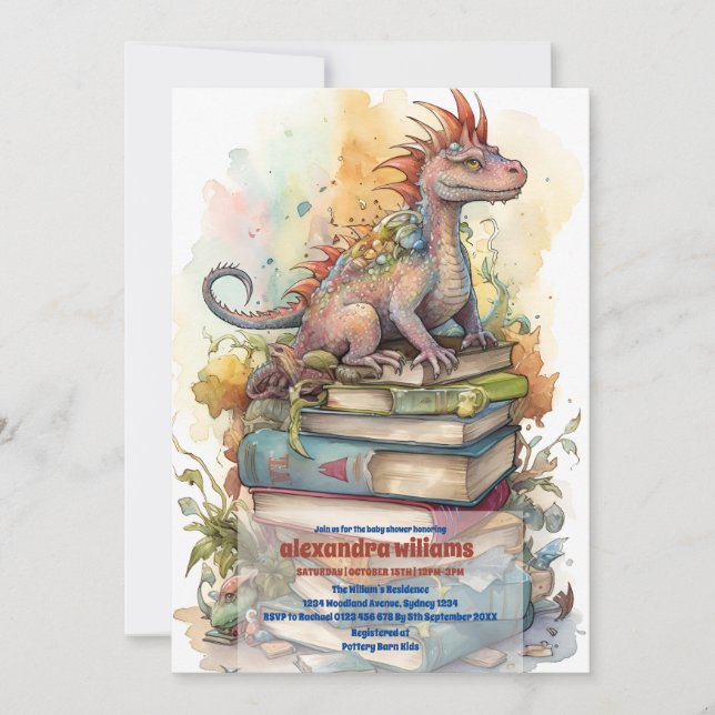 Magical Dragon Baby Shower Invitation (Front)