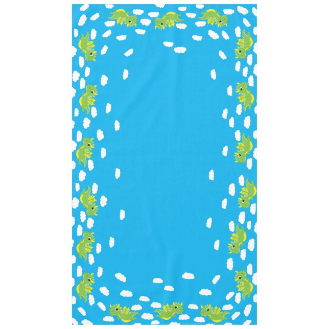 Magical Dragon Cute First Birthday Table Cloth (Front)