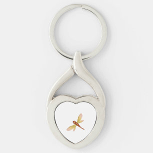 magical dragonfly made from chestnut and maple see keychain