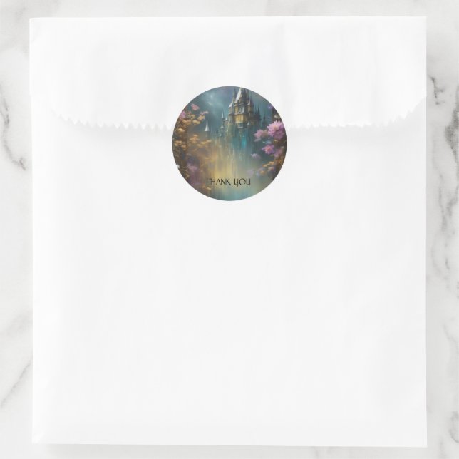 Magical Dreamland Artwork for Fantasy Lover Classic Round Sticker (Bag)