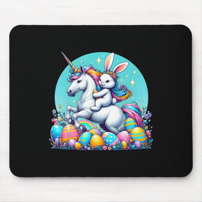 Magical Easter Bunny Unicorn Happy Easter Day For  Mouse Pad (Front)