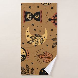 Magical Elements: Enchanting Seamless Pattern Bath Towel