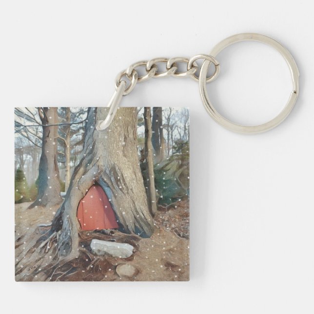 Magical Elf House Keychain (Back)
