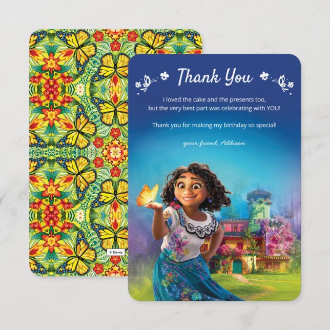 Magical Encanto Mirabel Birthday Thank You Invitation (Front/Back)