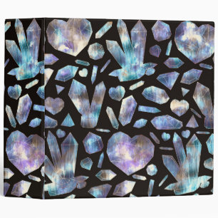 Magical Energy Crystals Rainbow Crystal Rocks Binder