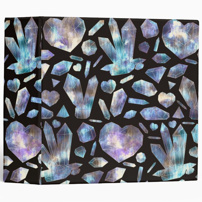 Magical Energy Crystals Rainbow Crystal Rocks Binder (Front/Spine)