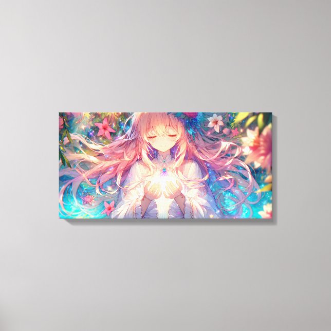 Magical Ethereal Anime Girl  Canvas Print (Front)