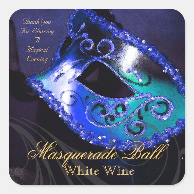 Magical Evening Blue Masquerade Sticker (Front)