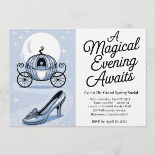 MAGICAL EVENING: Charming Cinderella Illustration  Invitation