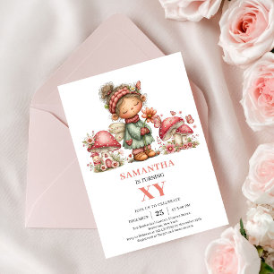 Magical Fairy 4th Birthday Pastel Floral Invitatio Invitation