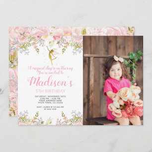 Magical Fairy Birthday Invitation Photo