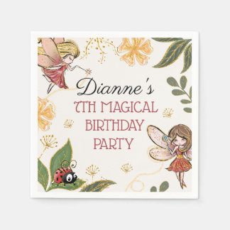 Magical Fairy Birthday Party Napkins