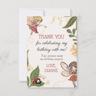 Magical Fairy Birthday Thank You Card