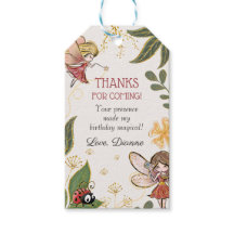 Magical Fairy Birthday Thank You Favour Tag