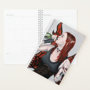 Magical Fairy Drinking Wine Fantasy Art Planner