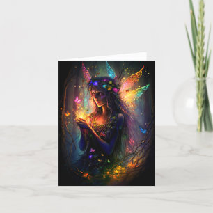 Magical Fairy Enchanted Forest Fantasy Butterflies Card