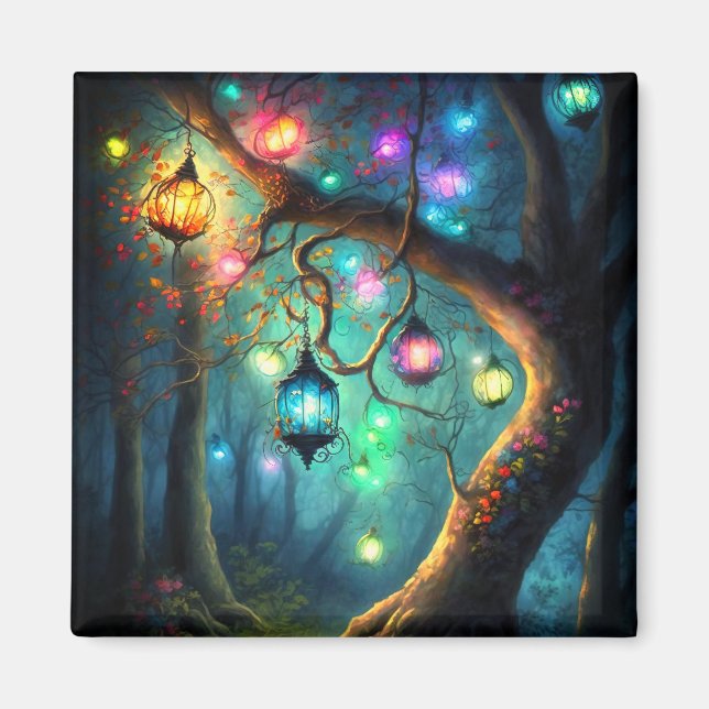 Magical Fairy Enchanted Forest Fantasy Pixie Dust Magnet (Front)