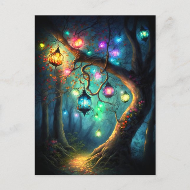 Magical Fairy Enchanted Forest Fantasy Pixie Dust Postcard (Front)