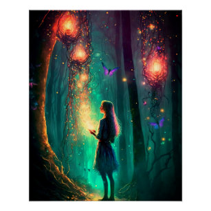 Rainbow Magic Fairy Forest Grove  Enchanted Faerie Woods Poster