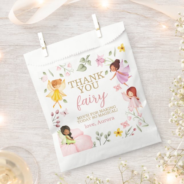 Magical Fairy Enchanted Garden Birthday Party Favour Bag (Clipped)