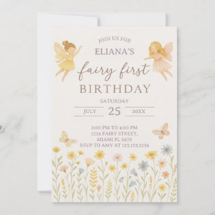 Magical Fairy First Birthday Invite