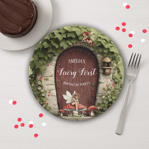 Magical Fairy First Birthday Party Paper Plate