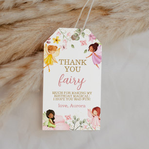 Magical Fairy Floral Birthday Thank You Favour Gift Tags